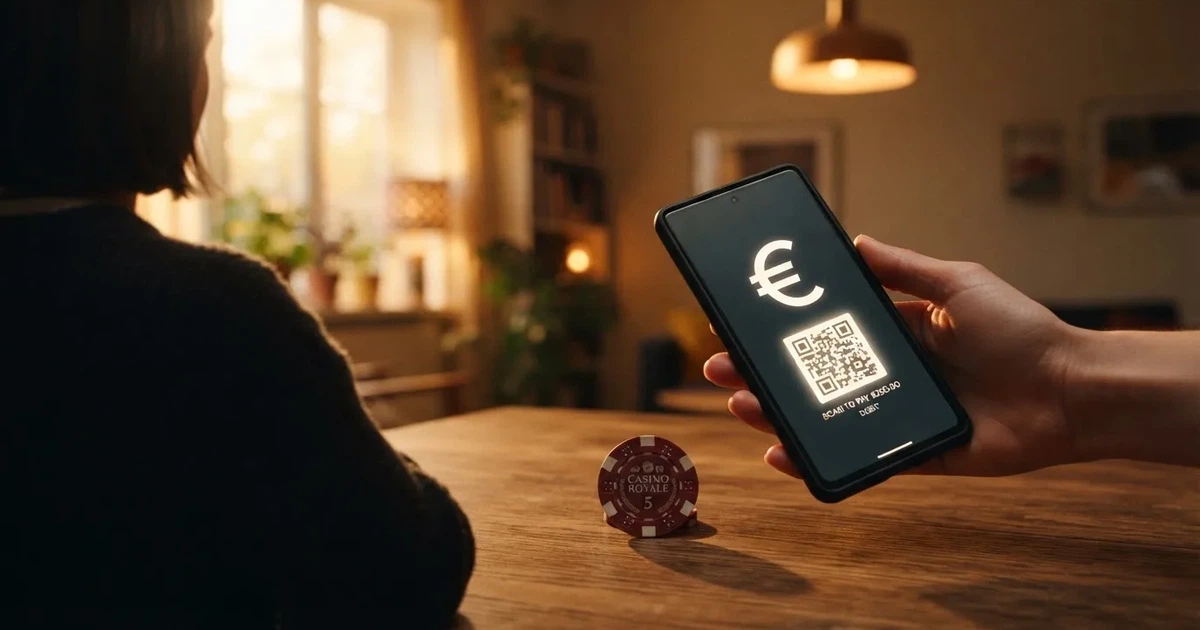 Un monedero de criptomonedas en la pantalla de un móvil mostrando el logo de Litecoin junto al interfaz de depósito de un casino online
