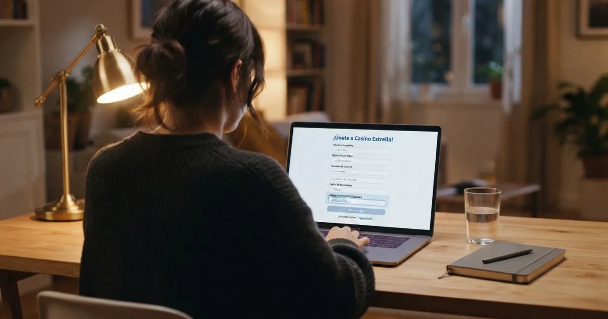 Formulario de registro de un casino online español con el campo de código promocional visible en pantalla