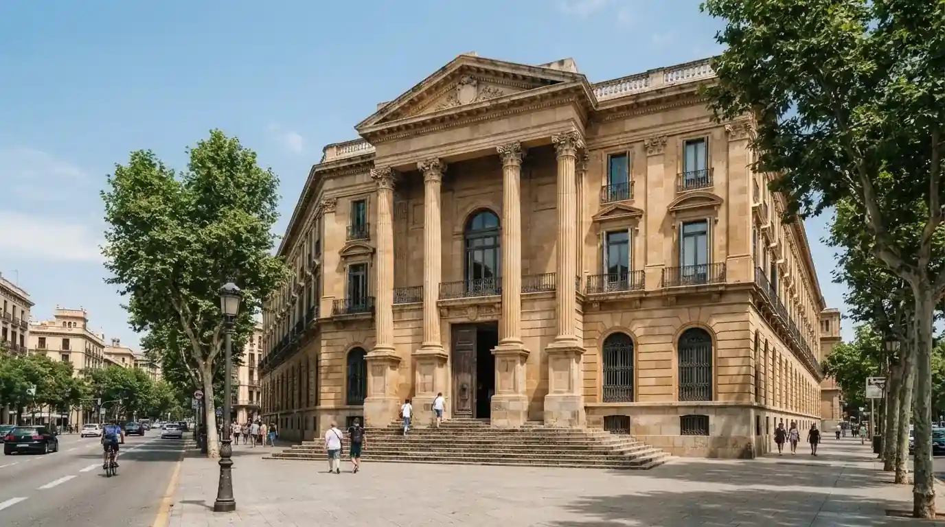 Fachada de edificio institucional con el logotipo de la DGOJ visible en un entorno urbano español