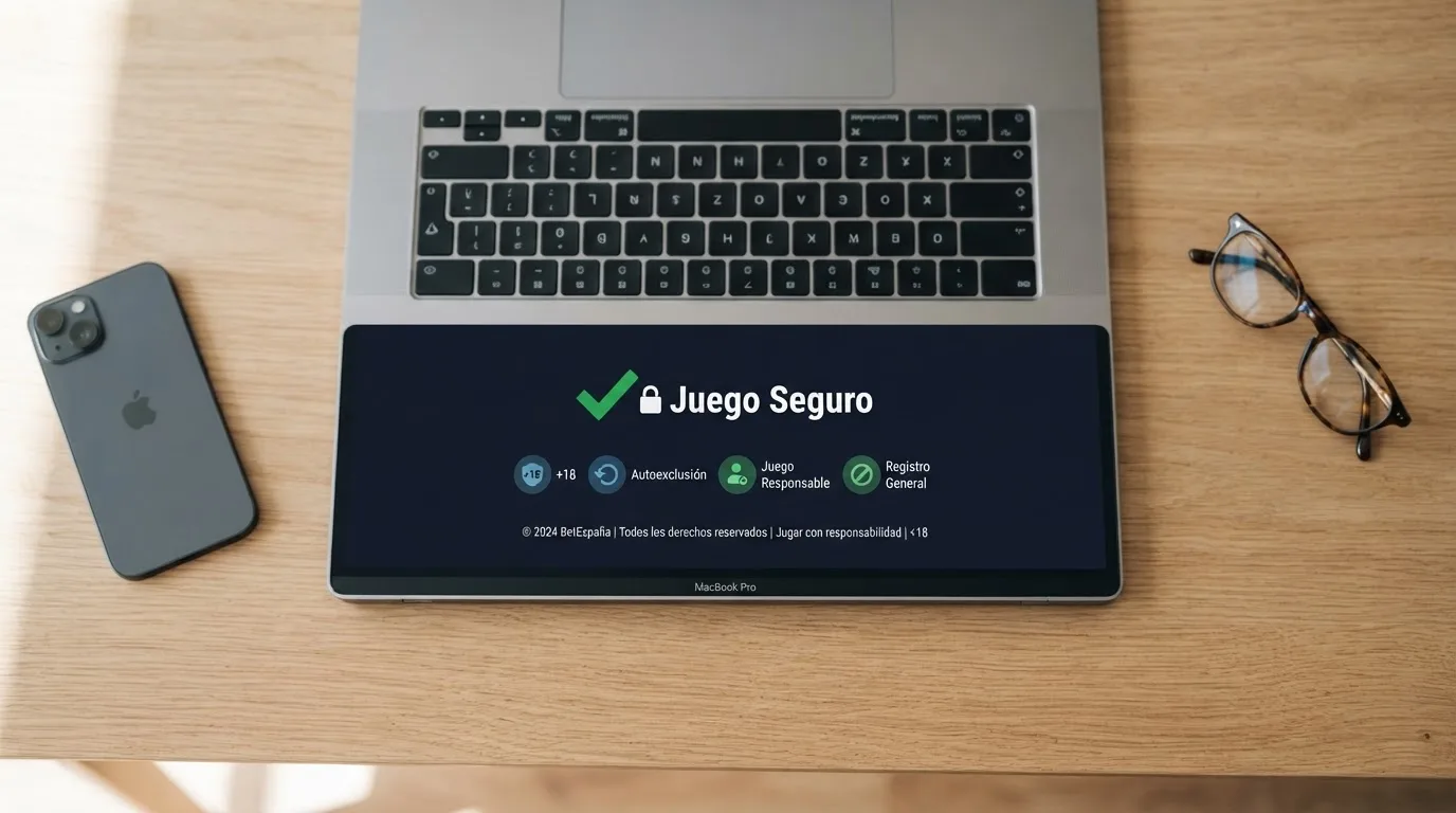 Pie de página de un casino online español donde se ve el sello de licencia de la DGOJ junto a los logos de juego responsable
